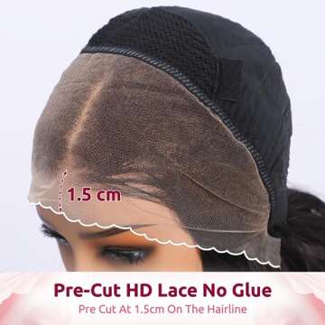 NAYUMI 13X4 HD Lace Front Wigs 100% Human Hair Wear and Go Glueless Wigs Human Hair Pre Plucked Pre Cut 230% Density Real Bleached Knots Body Wave 24 Inch