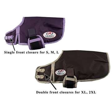 Derby Originals 1200D Winter Dog Coat Horse-Tough Ruff Pup 150g Insulation Nylon Lining 3 Layer breathable