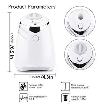 JOPOHA Facial Mask Machine, DIY Fruit Vegetable Facial Care Masks Maker Machine, Full Automation Skin Care Machine with Human Voice Reminder