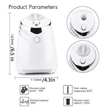 JOPOHA Facial Mask Machine, DIY Fruit Vegetable Facial Care Masks Maker Machine, Full Automation Skin Care Machine with Human Voice Reminder