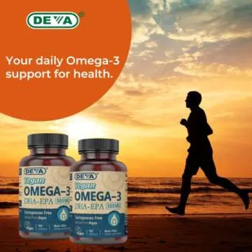 DEVA Vegan Omega-3 DHA EPA 300 MG Softgels for Wellness