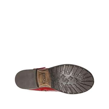 Taos Crave Women's Boots - Stylish and Classic Design for Everyday Fashion - Lacing & Zipper with Curves & Pods Removable Footbed with Arch Support Classic Red 8-8.5 M US