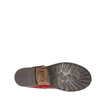 Taos Crave Women's Boots - Stylish and Classic Design for Everyday Fashion - Lacing & Zipper with Curves & Pods Removable Footbed with Arch Support Classic Red 8-8.5 M US