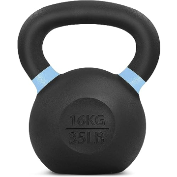 Yes4All Cast Iron Kettlebell 16 KG Powder Coated Non-Slip Handle