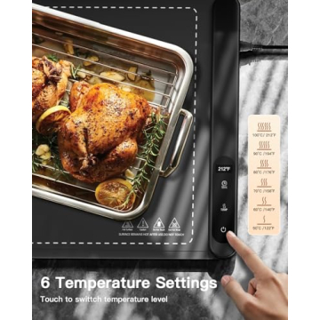 HERTIENDO Food Warming Mat - Compact & Multifunctional