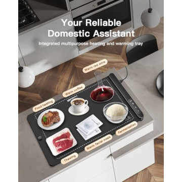 HERTIENDO Food Warming Mat - Compact & Multifunctional
