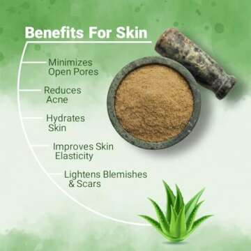 100% Organic Aloe Vera Powder USDA Certified by mi Nature - 8 OZ / 227 g / 1/2 lb | Aloe Barbadensis | Vegan | Non GMO