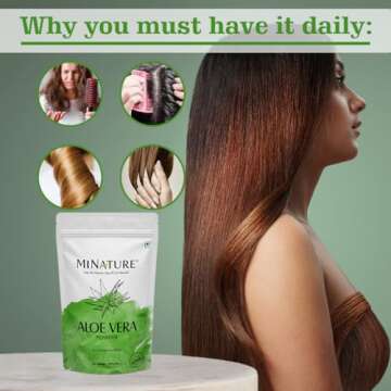 100% Organic Aloe Vera Powder USDA Certified by mi Nature - 8 OZ / 227 g / 1/2 lb | Aloe Barbadensis | Vegan | Non GMO