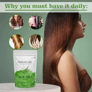 100% Organic Aloe Vera Powder USDA Certified by mi Nature - 8 OZ / 227 g / 1/2 lb | Aloe Barbadensis | Vegan | Non GMO