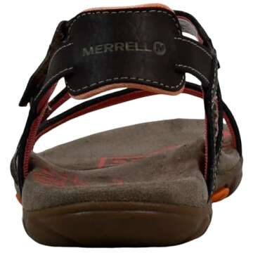 Merrell Women's Sandspur Rose Leather Sandal, Cocoa/Coral, 9