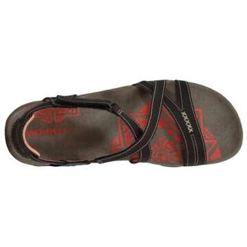 Merrell Women's Sandspur Rose Leather Sandal, Cocoa/Coral, 9