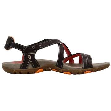 Merrell Women's Sandspur Rose Leather Sandal, Cocoa/Coral, 9
