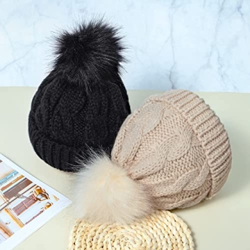 YSense Toddler 2 Pack Winter Warm Fleece Lined Hats