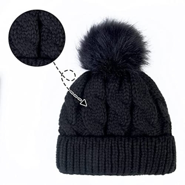 YSense Toddler 2 Pack Winter Warm Fleece Lined Hats