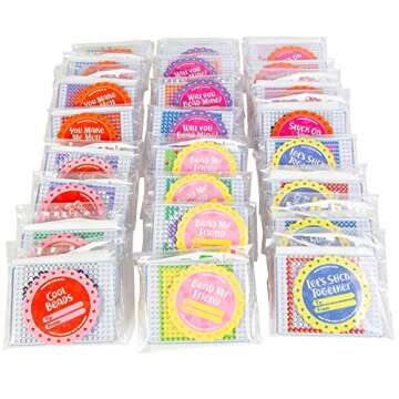 Valentines Day Cards for Kids Classroom-Heart Themed Fuse Bead Kits (24ct)-Perfect Valentines Day Gifts for Kids School Exchange for Boys & Girls -Each Includes Pixel Art Craft Activity w Perler Beads