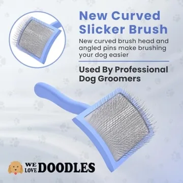 We Love Doodles Curved Slicker Brush for Doodles and Poodles