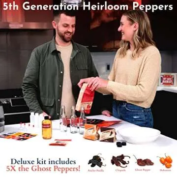 DIY Gift Kits - Hot Sauce Making Kit Everything Included - Unique Cooking Gifts For Men - Gifts For Husband, Boyfriend, Dads Who Have Everything - Deluxe (29 Pcs Set)
