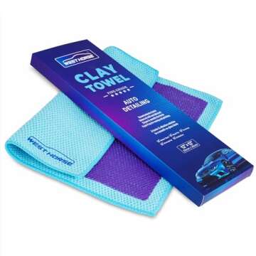 WEST HORSE Clay Bar Towel 2-Pack for Faster & Effective Auto Detailing
