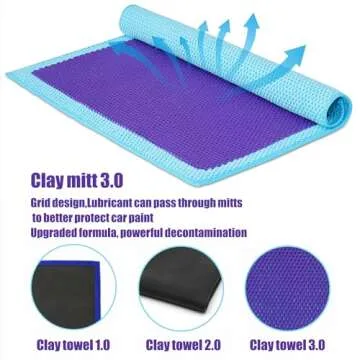 WEST HORSE Clay Bar Towel 2-Pack for Auto Detailing