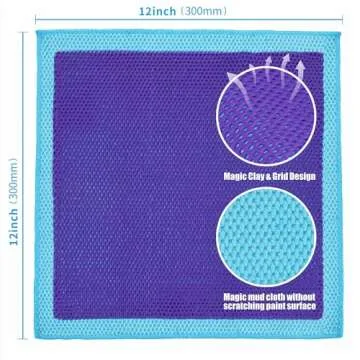 WEST HORSE Clay Bar Towel 2-Pack for Auto Detailing