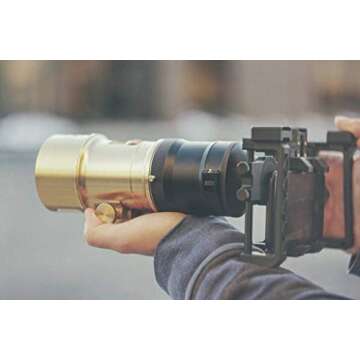 Beastgrip DOF Adapter MK2: Smartphone Lens Adapter for DSLR/SLR Lenses, Compatible with Nikon F/G, M42, Pentax K, Gold