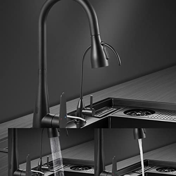 32.3 Black Nano Kitchen Sink Pull-Out Tap Stainless Steel