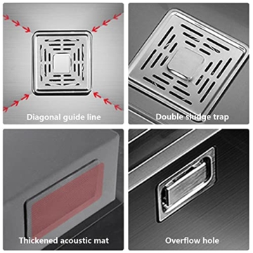 32.3 Black Nano Kitchen Sink Pull-Out Tap Stainless Steel