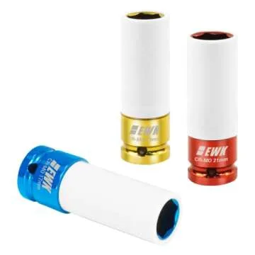 EWK 3 Pcs Lug Nut Impact Socket Set for Cars