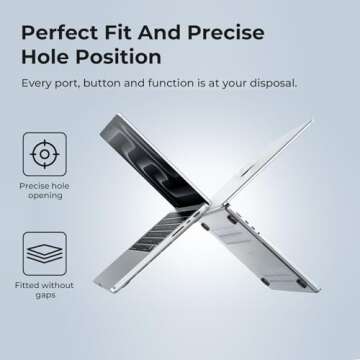 EooCoo Case Compatible with MacBook Pro 16 Inch M4 M3 M2 M1 2025 2024-2021 Release A3403 A3186 A2485 A2780 A2991, [All Corner Protection] Clear Hard Case, Crystal Clear