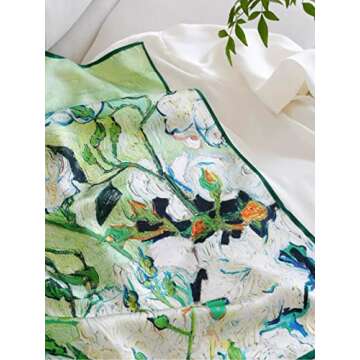 PoeticEHome 100% Pure Mulberry Silk Square Scarf 27"x27" Women Neckerchief Headscarf Gift Packed