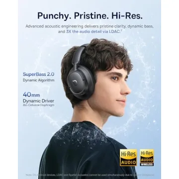 Baseus Bass BH1 NC Headphones with Adaptive ANC & 80H Playtime