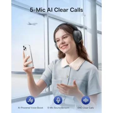 Baseus Bass BH1 NC Headphones with Adaptive ANC & 80H Playtime