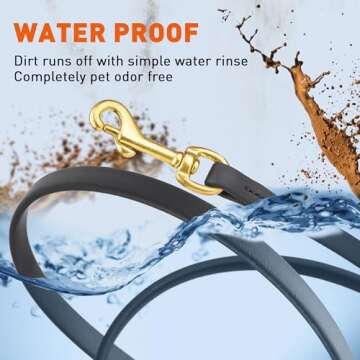 Viper Biothane Dog Leash - Waterproof 15ft Lead for Training