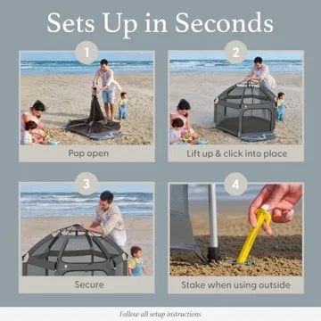 Pop 'N Go Playpen Portable Baby Playard with UV Canopy