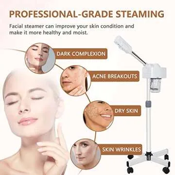Professional Ionic Ozone Facial Steamer with Adjustable Height