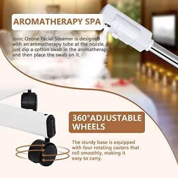 Professional Ionic Ozone Facial Steamer with Adjustable Height