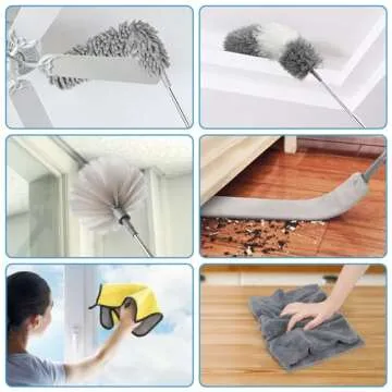 HLWDFLZ Microfiber Duster Kit - 27pc Cleaning Set