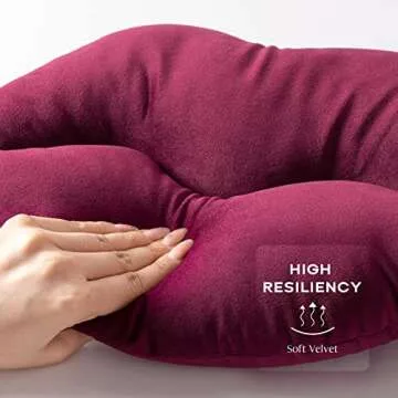 Ashler 3D Lips Throw Pillows Smooth Soft Velvet Insert Included Cushion for Couch Bed Living Room, Dark Purple, 24 X 12 inches