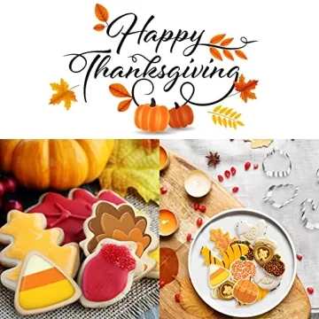 Hibery 12 Pcs Fall Cookie Cutters Set for Thanksgiving