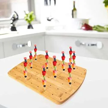 Wooden Skewers Holder for Appetizers and Cocktails