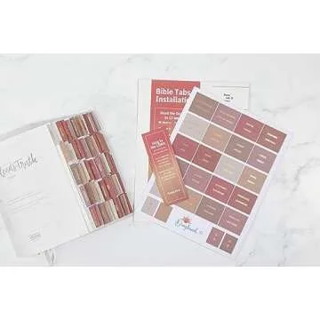 Decorative Bible Tabs for Women - 96 Stylish Removable Tabs
