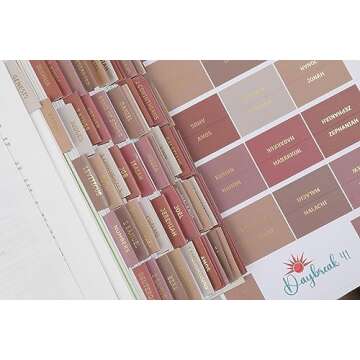 Decorative Bible Tabs for Women (96 Pieces) - Earth Tone Neutral Gold Foil Bible Tabs - Laminated Bible Labels Tabs – Remove & Replace Bible Index Tabs - Bible Study Supplies for Women (Sunset)