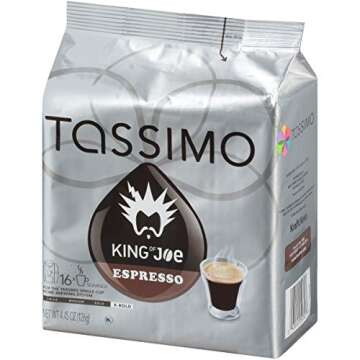 King of Joe Espresso Coffee T-Discs for Tassimo Brewing Systems (16 T-Discs)