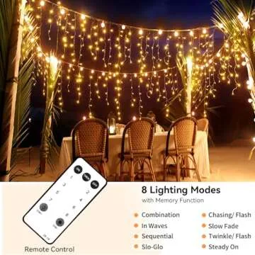 Blingstar 440 LED Icicle Lights for Festive Decor