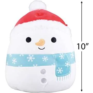 Squishmallows Galindo Snowman 10" Plush Toy for Kids