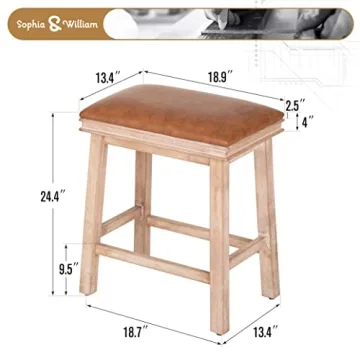 Sophia & William 24 Inch Counter Height Bar Stools Set
