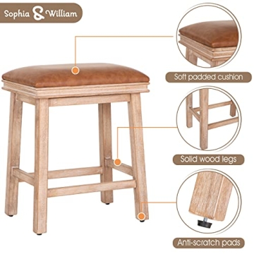 Sophia & William 24 Inch Counter Height Bar Stools Set