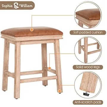 Sophia & William 24 Inch Counter Height Bar Stools Set
