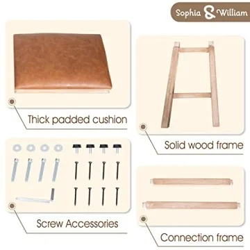 Sophia & William 24 Inch Counter Height Bar Stools Set