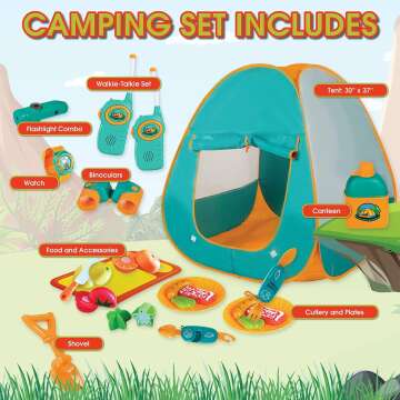 ToyVelt Kids Camping Tent Set - Adventure Awaits!
